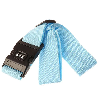 Adjustable Anti-Theft Luggage Strap with Password Lock – Secure Baggage Belt for Travel