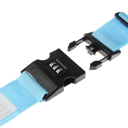 Adjustable Anti-Theft Luggage Strap with Password Lock – Secure Baggage Belt for Travel