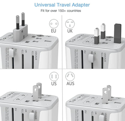 TESSAN Universal Travel Adapter with USB & Type C - All-in-One Worldwide Charger