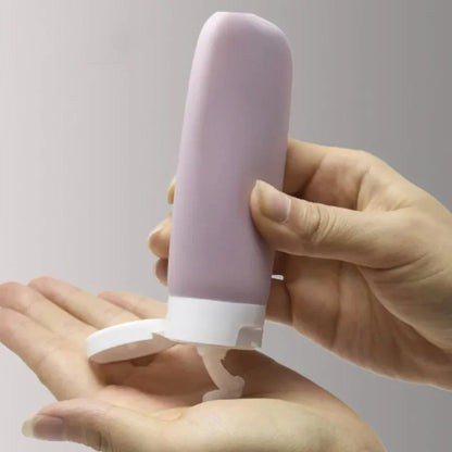 4Pcs 60ml Refillable Silicone Travel Bottles - Leak-Proof Portable Lotion & Shampoo Containers