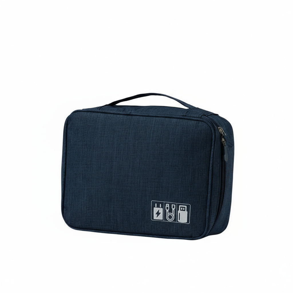 Navy blue travel pouch