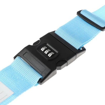 Adjustable Anti-Theft Luggage Strap with Password Lock – Secure Baggage Belt for Travel
