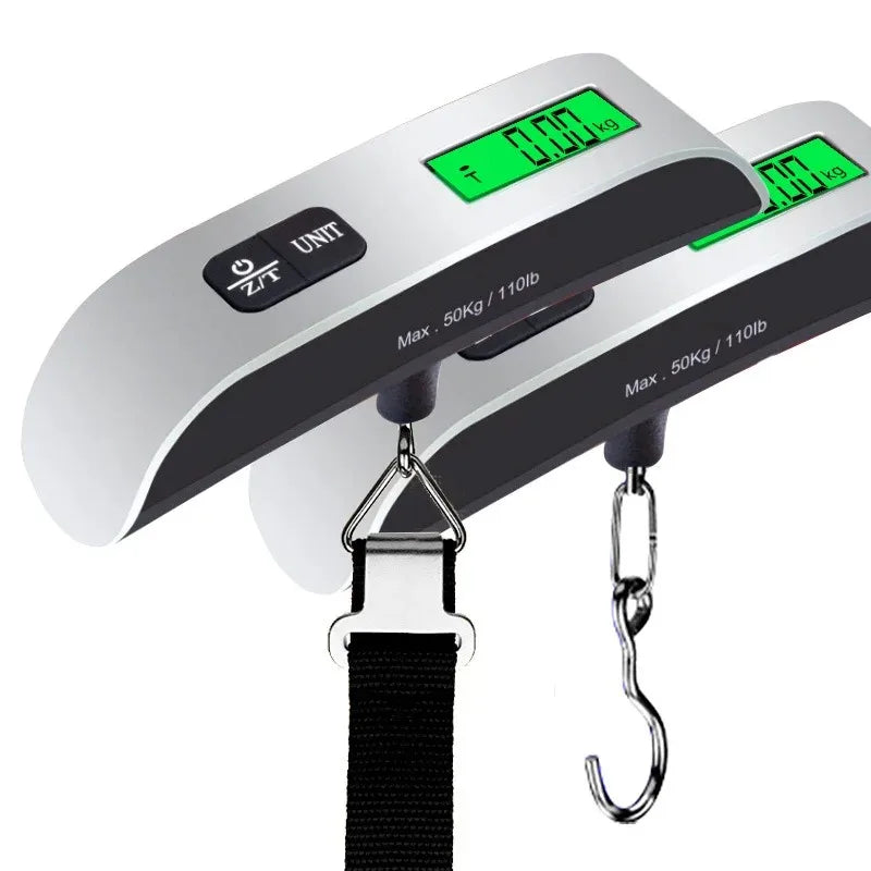 50kg Digital Portable Hanging Luggage Scale with LCD Display - Travel Bag Weighing Tool